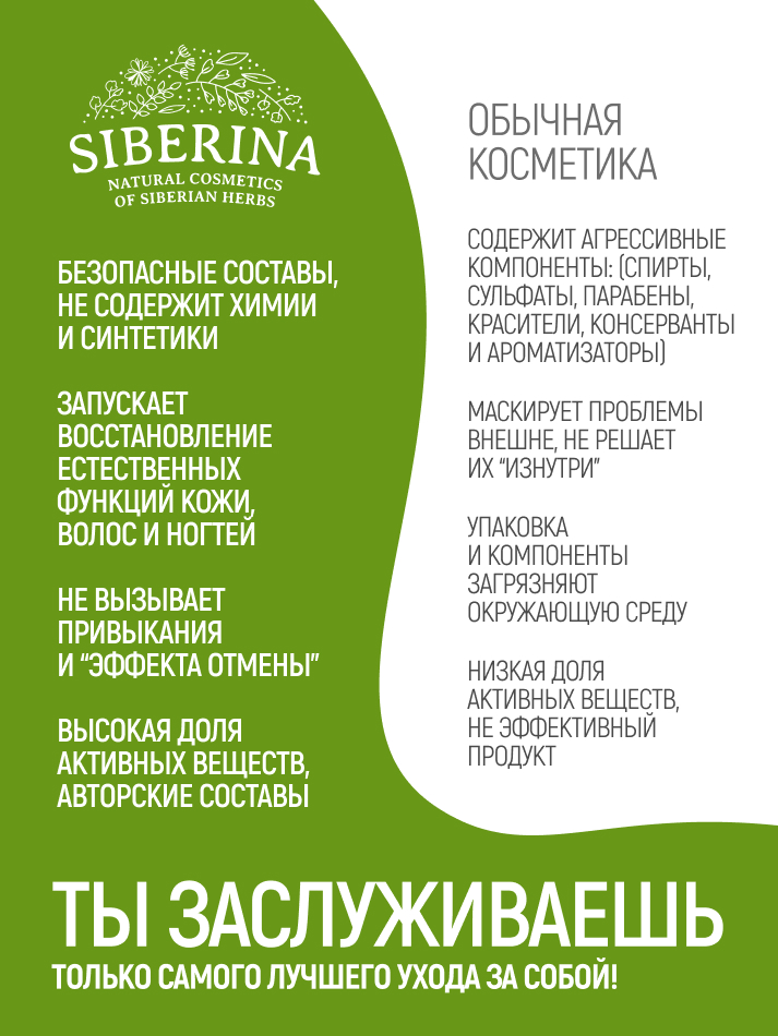 Крем для ног от усталости CR(35)-SIB - купить в интернет-магазине  Siberina.ru в Москве