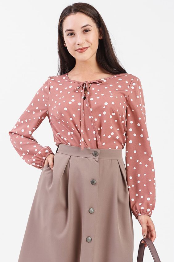 Блузка в горошек DG0418(5017)