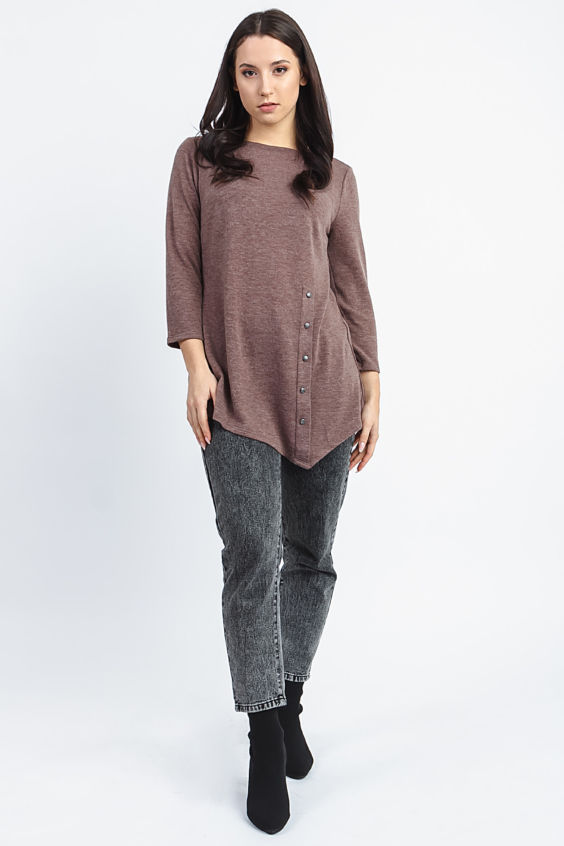 Джемпер с асимметричным низом DG3517(4005)