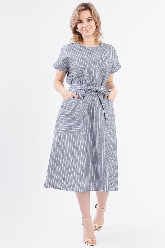 Платье в полоску S19319(4264)