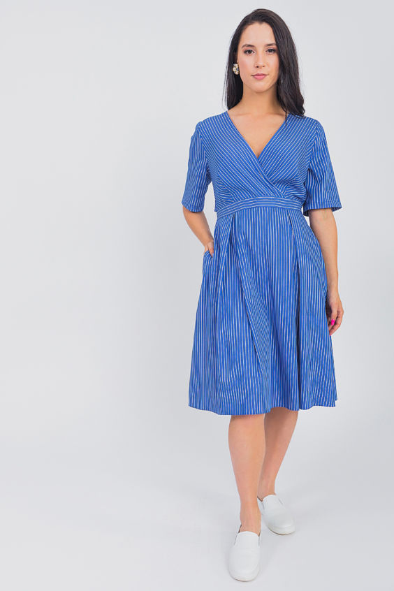 Платье с разрезом на спине S22119(4738)